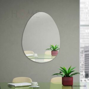 Frameless Egg Shape Wall Mirror