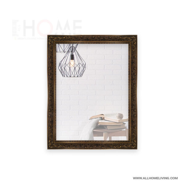 Royal Frames Brown and Gold Frame Mirror