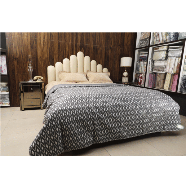 Gray & White Print Colorful Quilt - Image 2