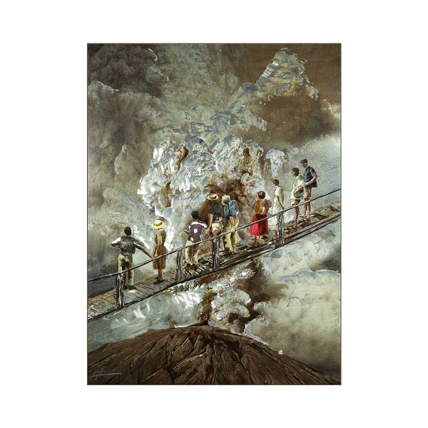 Big Wave & People Wall Painting In Metal - Image 5