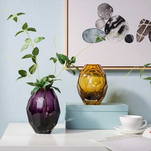 Diamond Purple Glass Vases - Image 2
