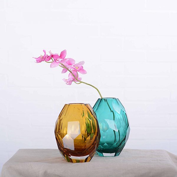 Diamond Tortoise Glass Vases