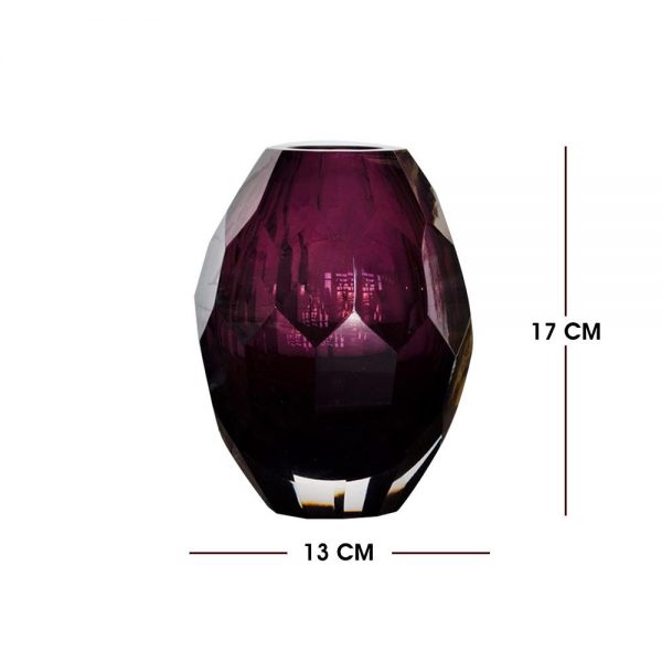 Diamond Purple Glass Vases