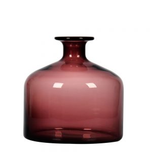 Purple Hand Blown Glossy Decorative Vase
