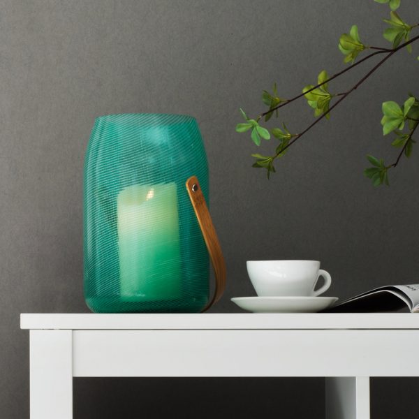 Hanging Blown Green  Glass Vase