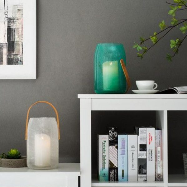 Hanging Blown Green  Glass Vase - Image 4