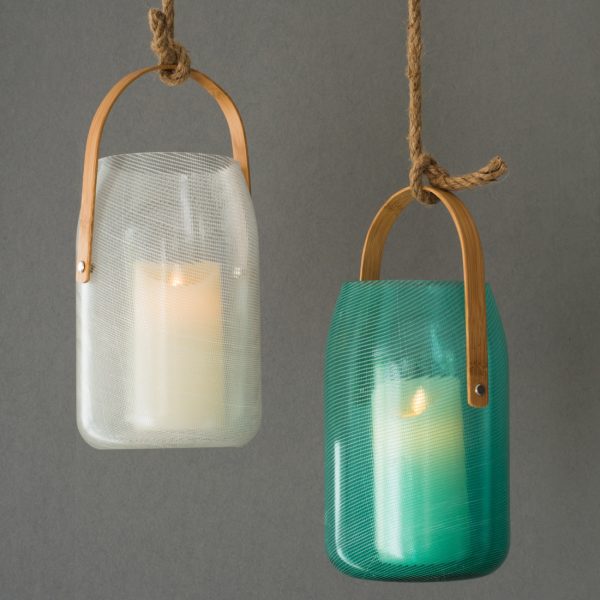 Hanging Blown Green  Glass Vase - Image 2