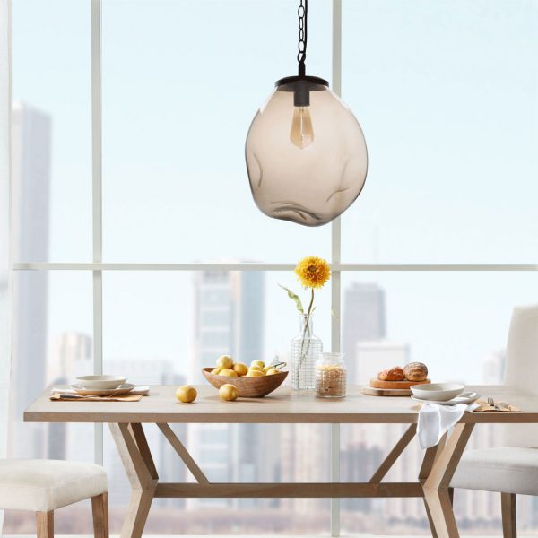 Casamotion Edison Design Blue Hanging Glass Pendant Light