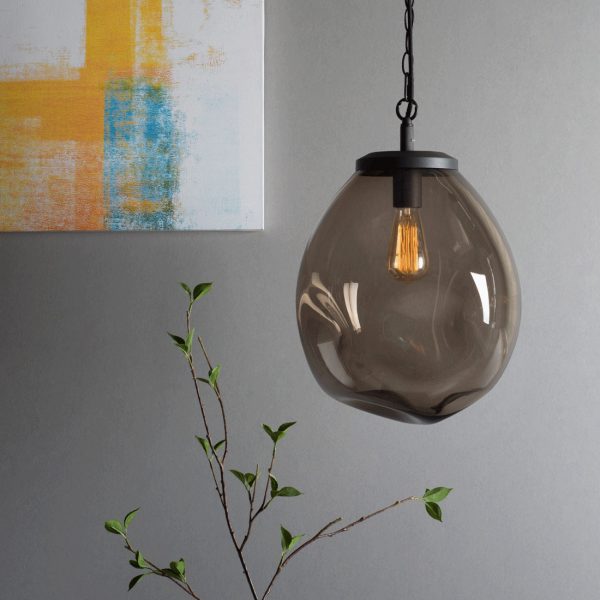 Casamotion Edison Design Blue Hanging Glass Pendant Light