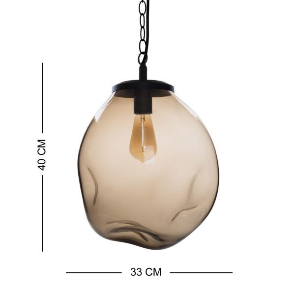 Casamotion Edison Design Brown Hanging Glass Pendant Light - Image 2