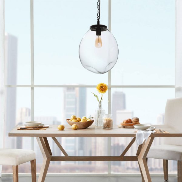 Casamotion Edison Design Clear Hanging Glass Pendant Light - Image 2
