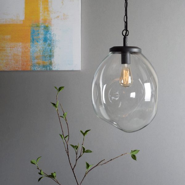 Casamotion Edison Design Clear Hanging Glass Pendant Light