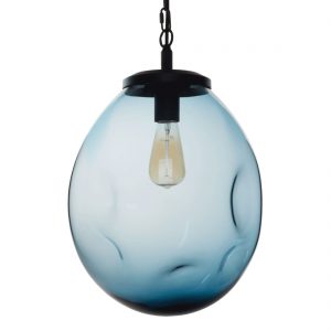 Casamotion Edison Design Blue Hanging Glass Pendant Light