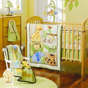 Jungle themed play mat cum comforter