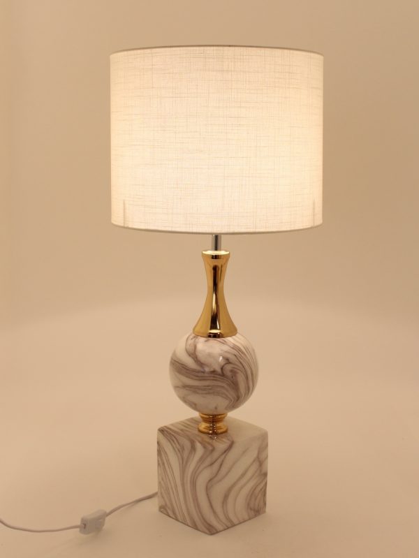 Effete White Table Lamp