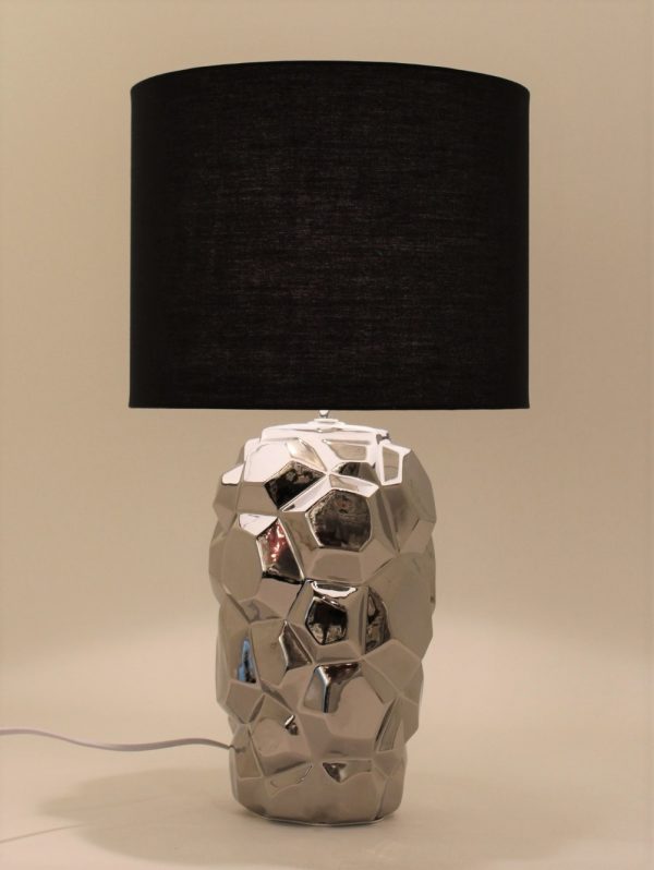 Abstract Silver Table Lamp