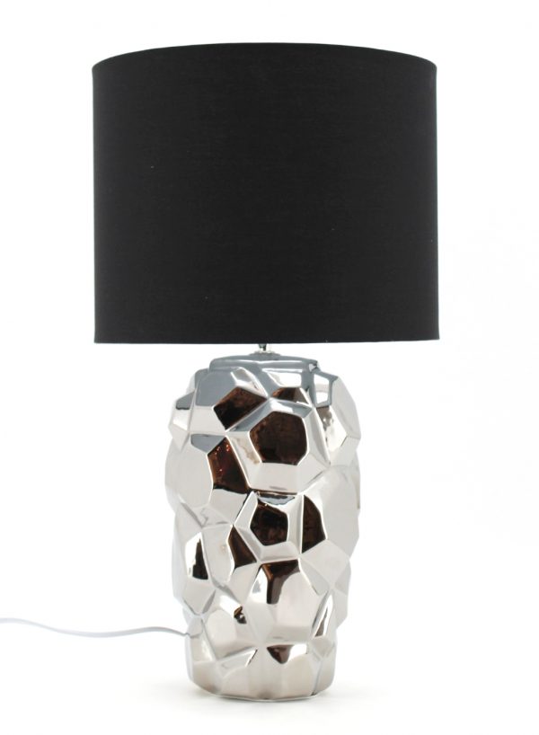 Abstract Silver Table Lamp