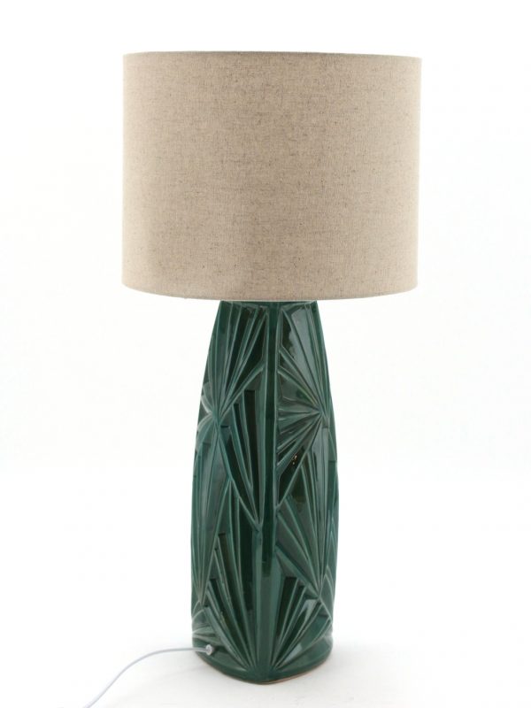 Emerald Green Antique Ceramic Table Lamp