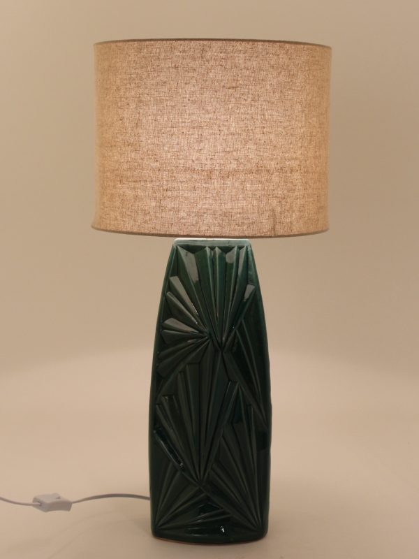 Emerald Green Antique Ceramic Table Lamp