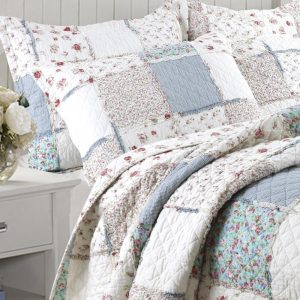 Patchwork Cotton Quilt Cum Bedspread by Quilting Tree