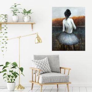 Women Gazing Wall Painting Metal