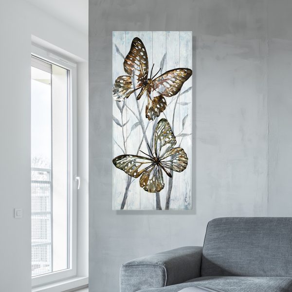 3D butterfly metal painting