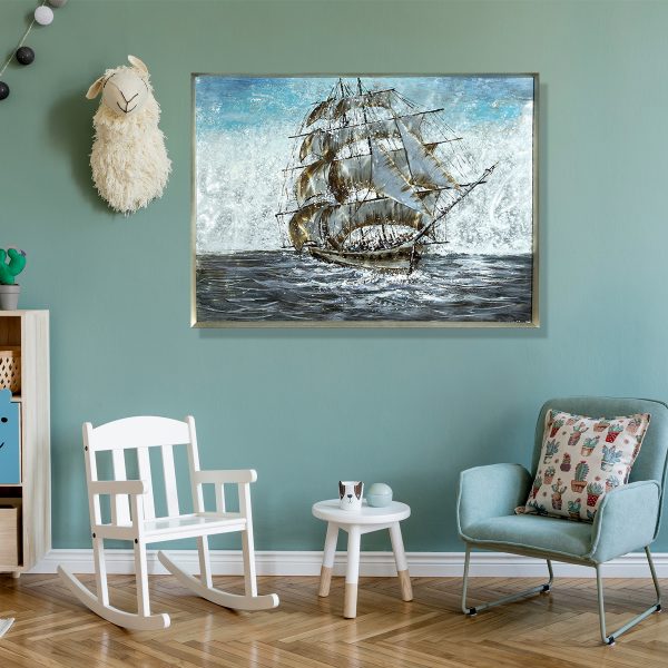 Ship Sea Metal Painting