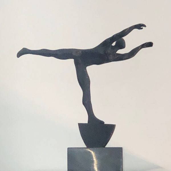 Gymnast Figurine On Marble Base