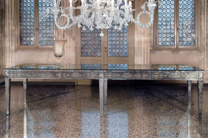 Exquisite Three Metre Long Venetian, Venetian Mirrored Tables