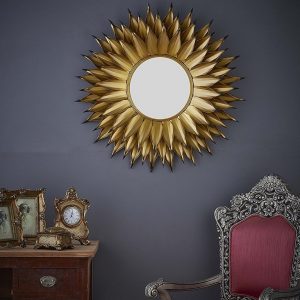 Gold Leaf Accent Mirror