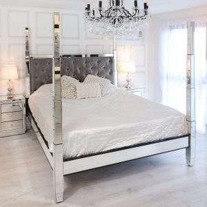 Venetian Four Poster Mirrored Bed
