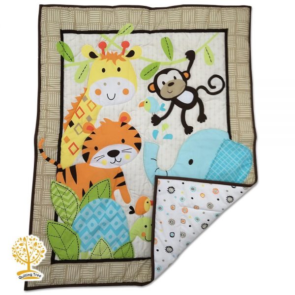 colorful jungle baby play mat cum comforter