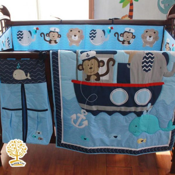 monkey on a boat baby play mat cum comforter