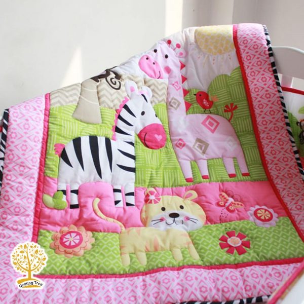 pink jungle theme baby playmat cum comforter