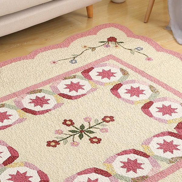 Pink and Off-White Combination Designer Rug