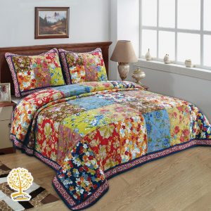vintage floral patchwork bedspread cum quilt