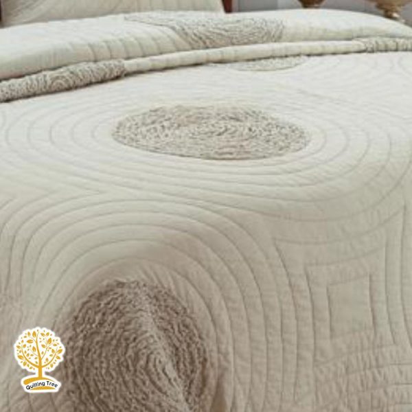 ruffle spiral bedspread cum quilt
