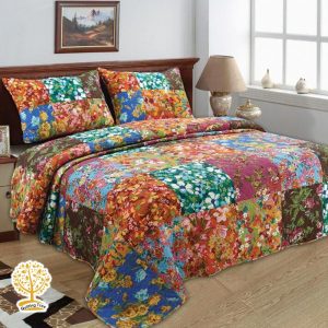 multicolor patchwork bedcover cum quilt