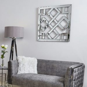 Diamond Geometric Mirror Wall Art