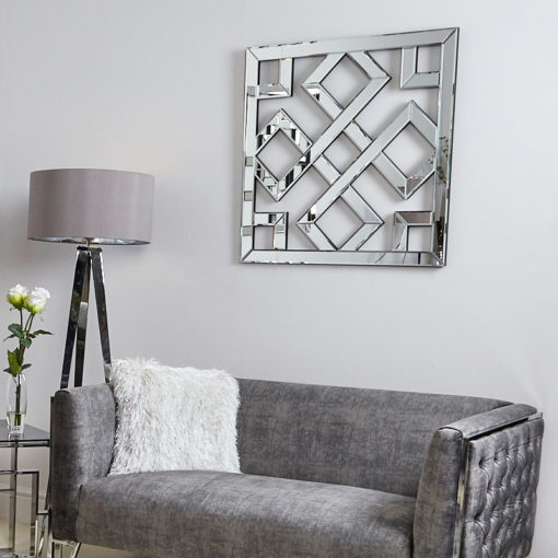 Diamond Geometric Mirror Wall Art All, Mirror Wall Art For Living Room
