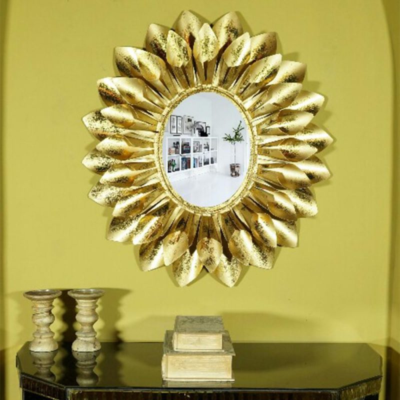 Gold Leaf Accent Wall Mirror All Home Living