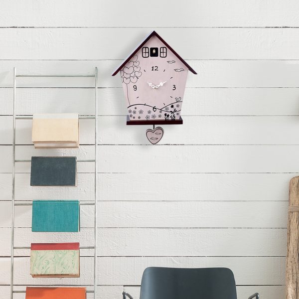 White Small Wooden Cuckoo Clock - Image 4