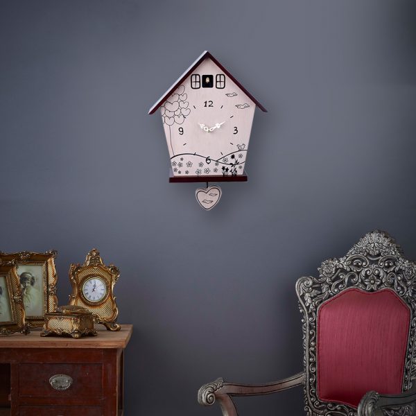 White Small Wooden Cuckoo Clock