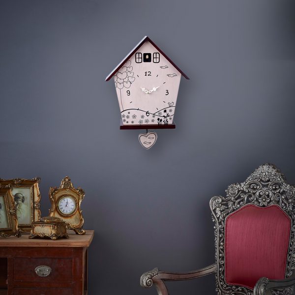 White Small Wooden Cuckoo Clock - Image 5