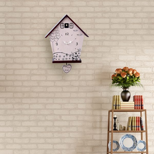 White Small Wooden Cuckoo Clock