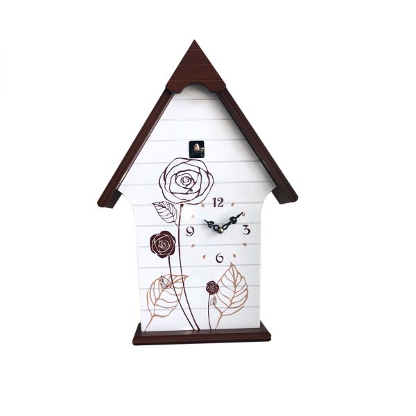 White Wooden Chalet Cuckoo Clock