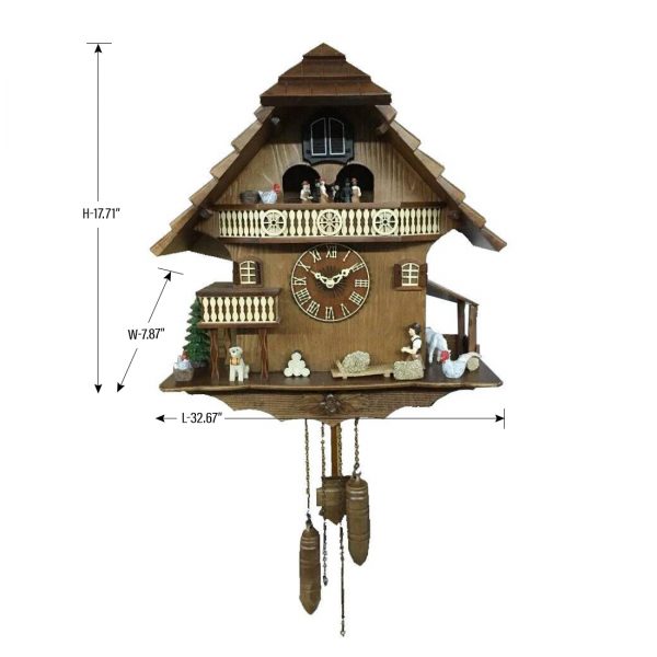 Vintage Swiss Farm Cuckoo Clock