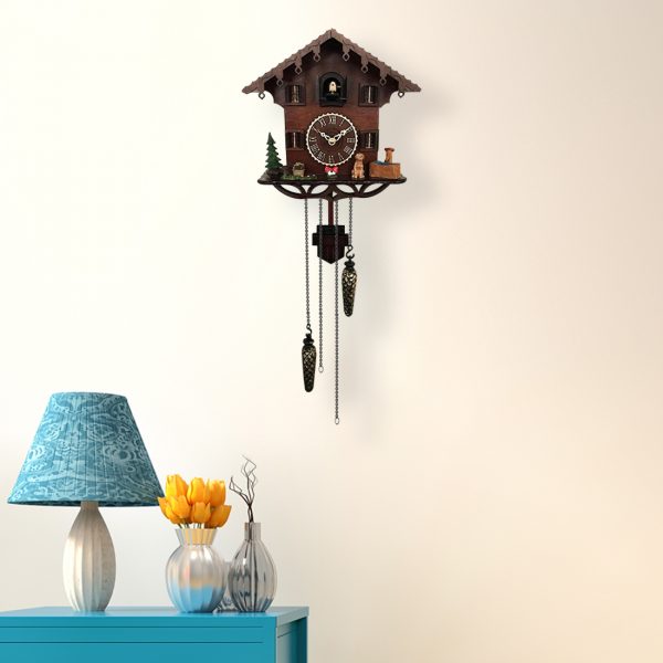 Cuckoo Clock with Dog Figure