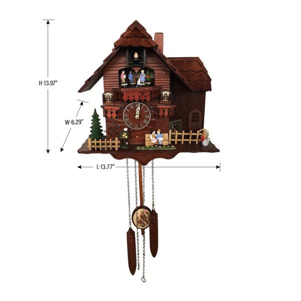 Animated Swiss Farm Cuckoo Clock