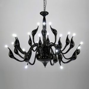 Ceiling Lights Swan Design Chandelier - Black